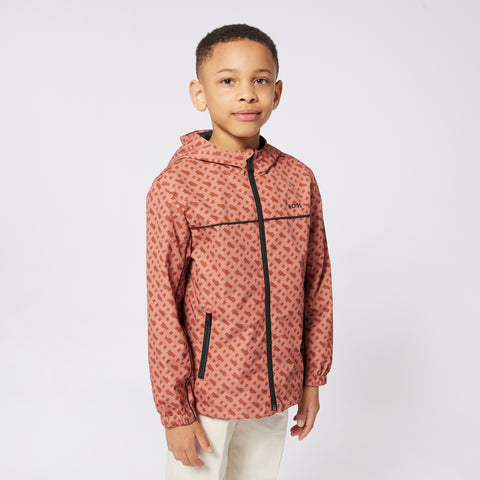 Boss Boys Orange Hooded Windbreaker Boss Boys Orange Hooded Windbreaker