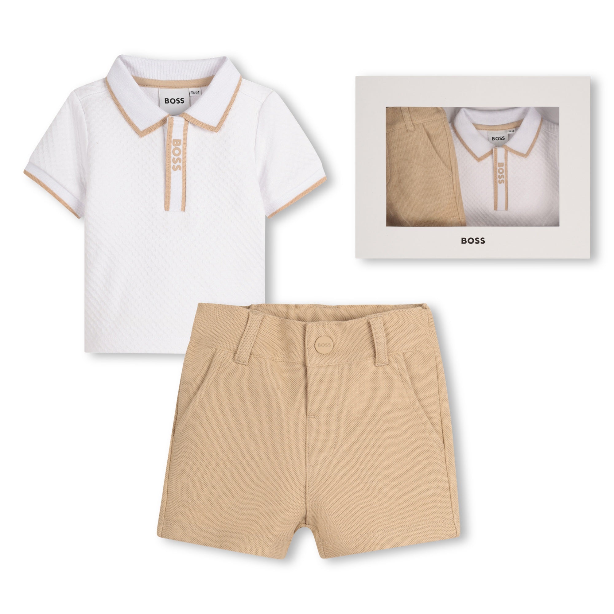 Boss Boys White Polo Set Boss Boys White Polo Set