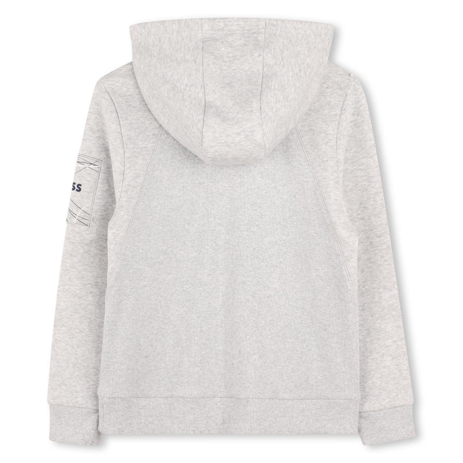 Boss Boys Grey Hooded Sweatshirt Boss Boys Grey Hooded Sweatshirt