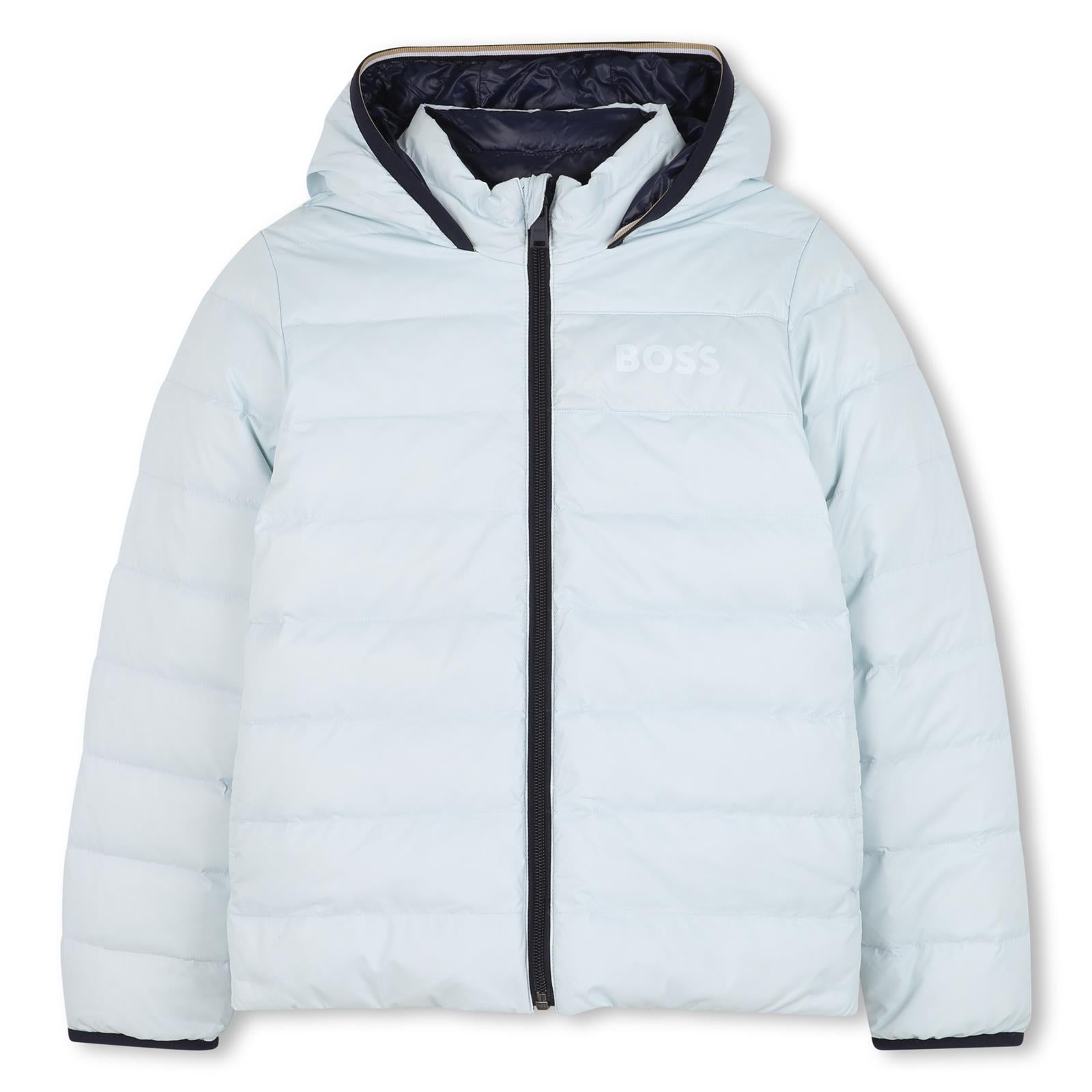 Boss Boys Blue Reversible Puffer Jacket Boss Boys Blue Reversible Puffer Jacket