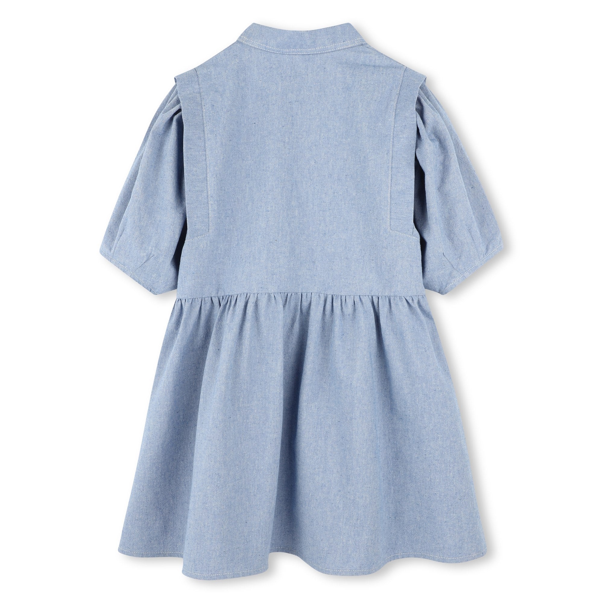 Kenzo Kids Girls Blue Chambray Dress Kenzo Kids Girls Blue Chambray Dress