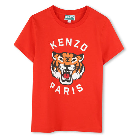 Kenzo Kids Boys Red Tiger T-Shirt Kenzo Kids Boys Red Tiger T-Shirt
