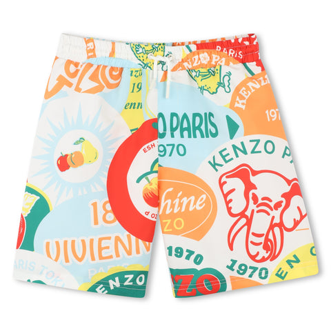 Kenzo Kids Boys Multicoloured Swimming Short Kenzo Kids Boys Multicoloured Swimming Short
