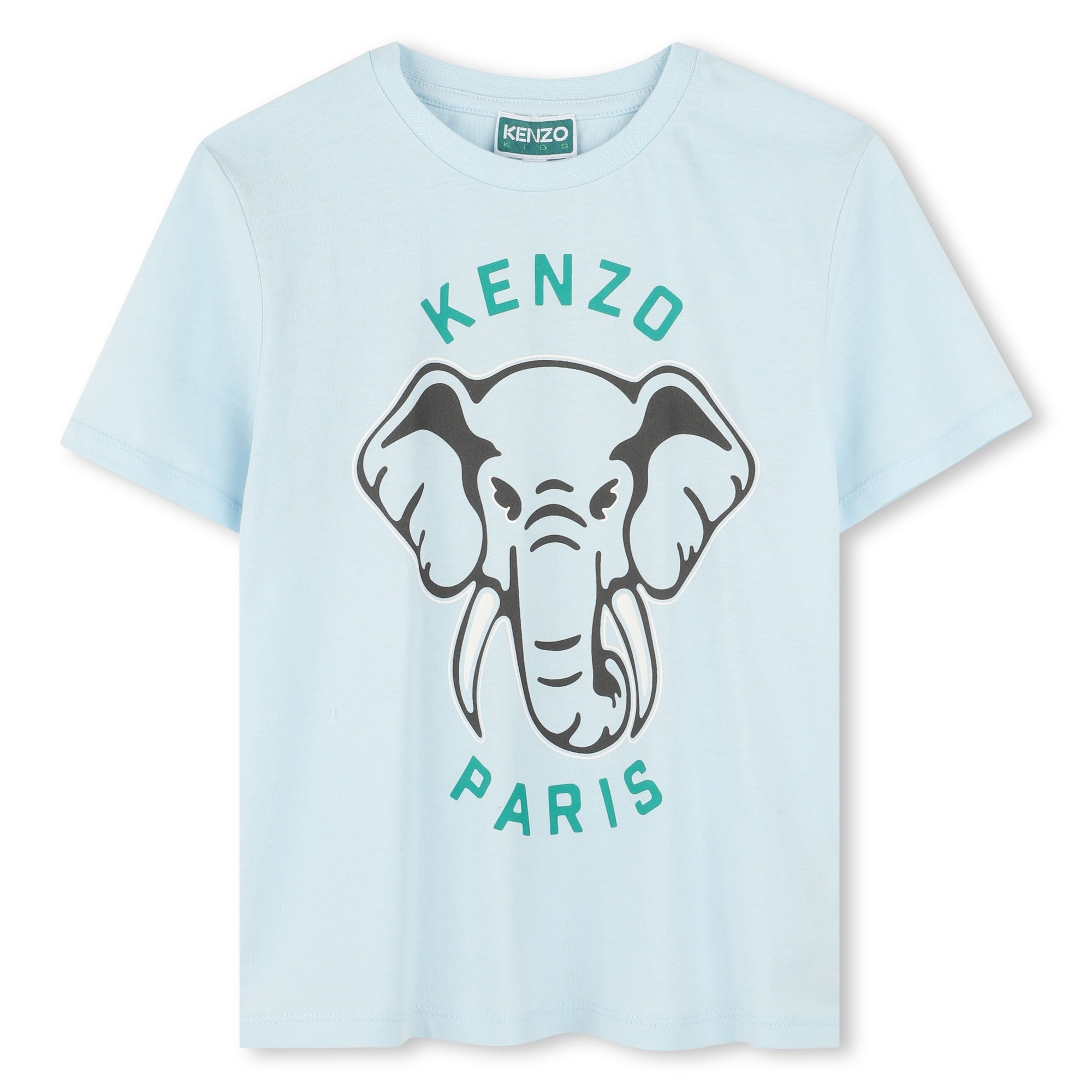 Kenzo Kids Boys Pale Blue Elephant T-Shirt Kenzo Kids Boys Pale Blue Elephant T-Shirt
