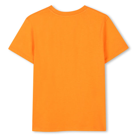 Kenzo Kids Boys Orange Logo T-Shirt Kenzo Kids Boys Orange Logo T-Shirt