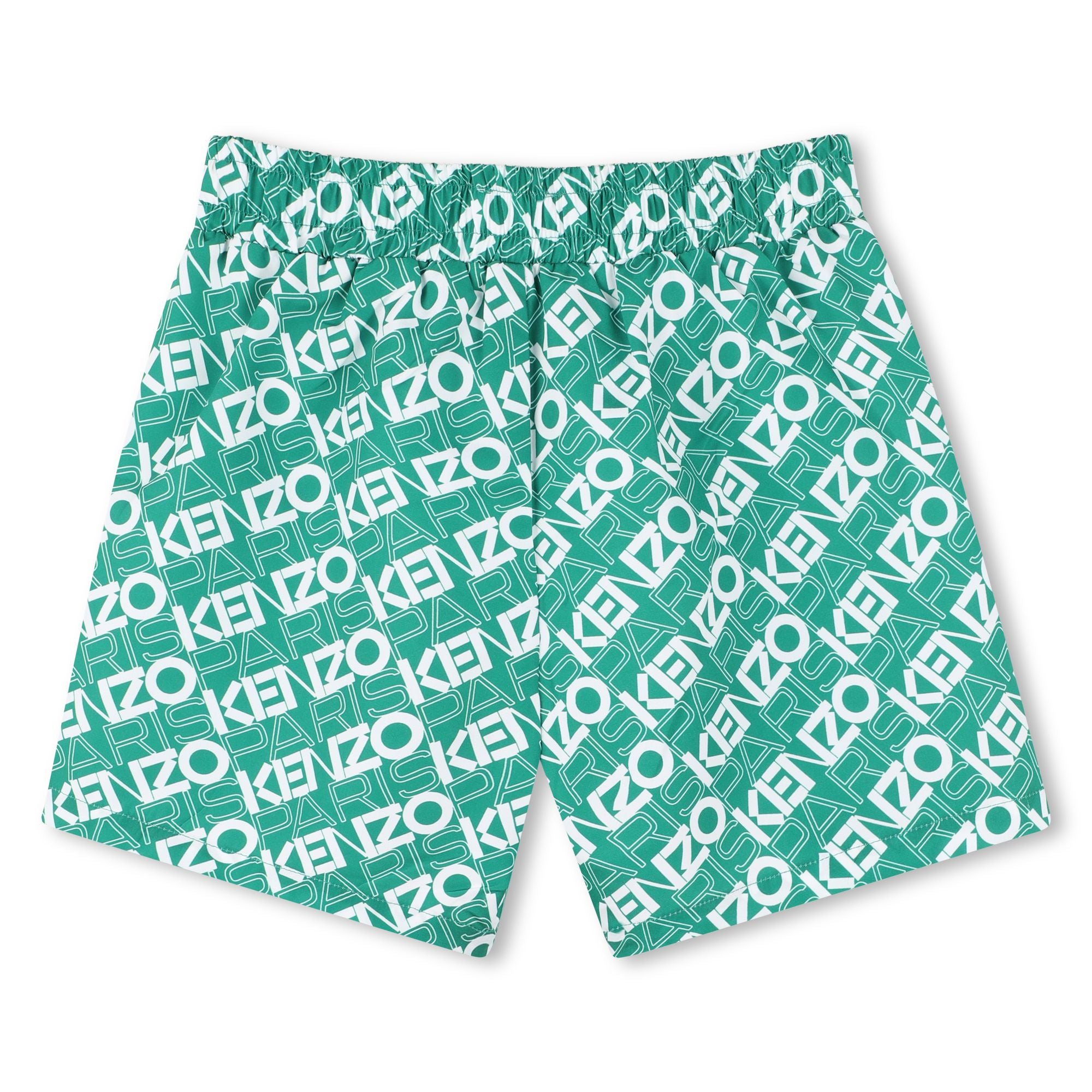 Kenzo Kids Boys Green Logo Swimming Short Kenzo Kids Boys Green Logo Swimming Short