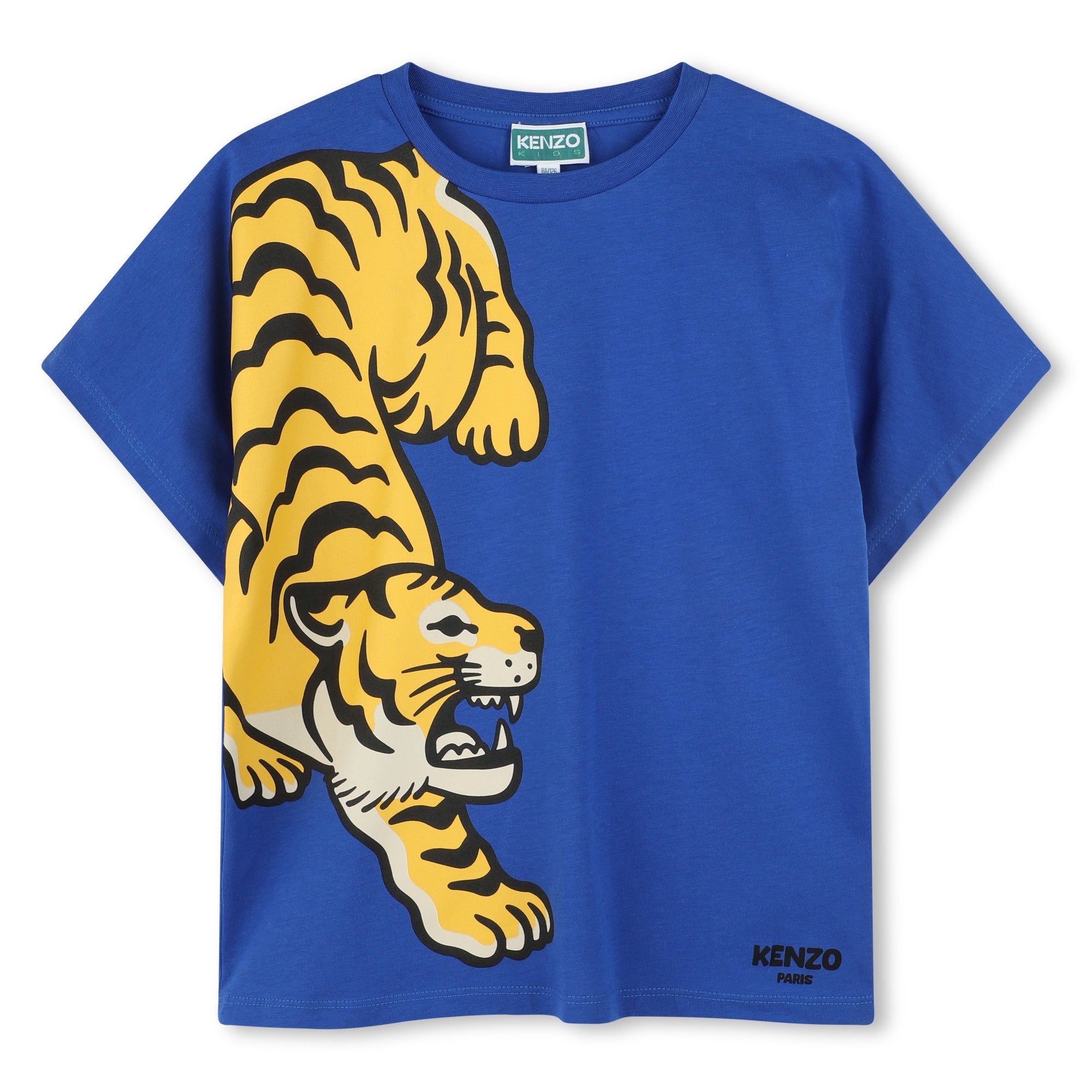 Kenzo Kids Boys Blue Tiger T-Shirt Kenzo Kids Boys Blue Tiger T-Shirt