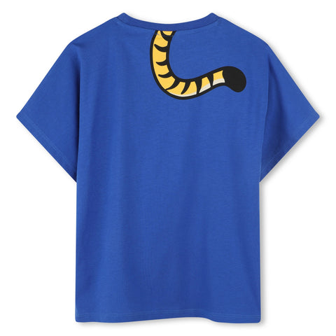 Kenzo Kids Boys Blue Tiger T-Shirt Kenzo Kids Boys Blue Tiger T-Shirt