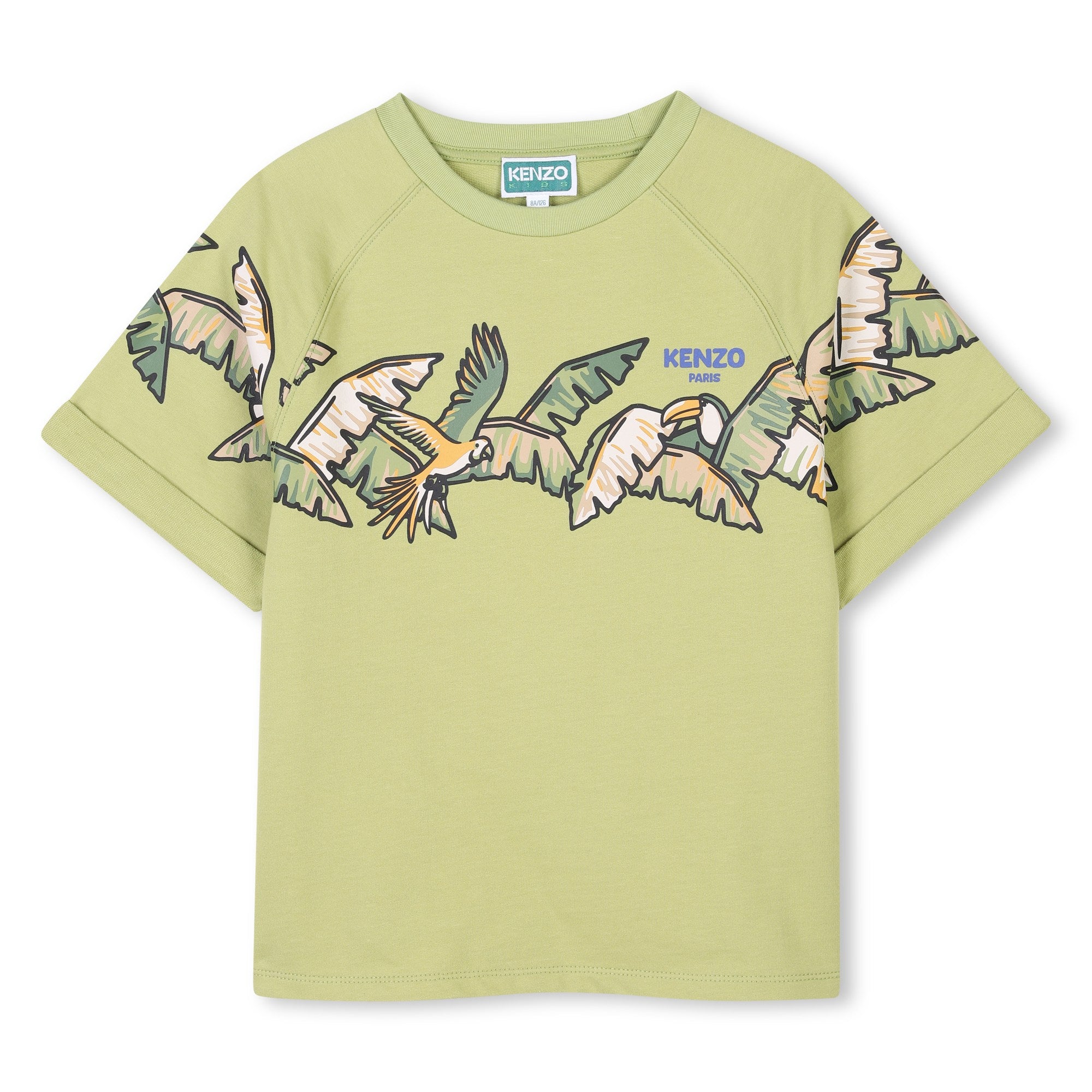 Kenzo Kids Boys Green Jungle T-Shirt Kenzo Kids Boys Green Jungle T-Shirt