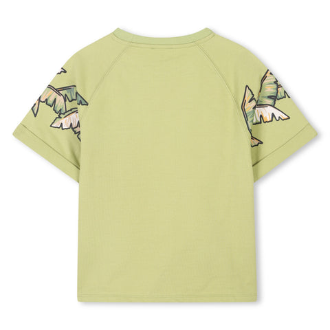 Kenzo Kids Boys Green Jungle T-Shirt Kenzo Kids Boys Green Jungle T-Shirt