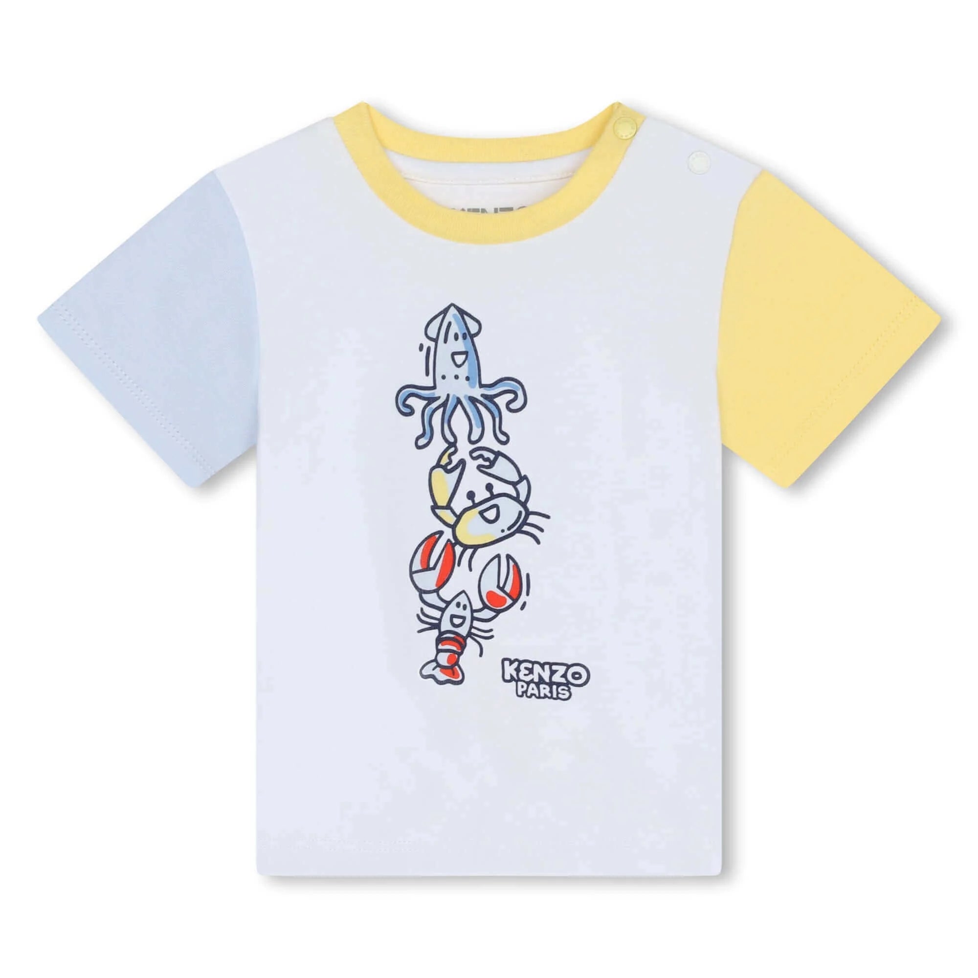 Kenzo Kids Baby Boys Blue Sea Life Shorts & Hat Set Kenzo Kids Baby Boys Blue Sea Life Shorts & Hat Set