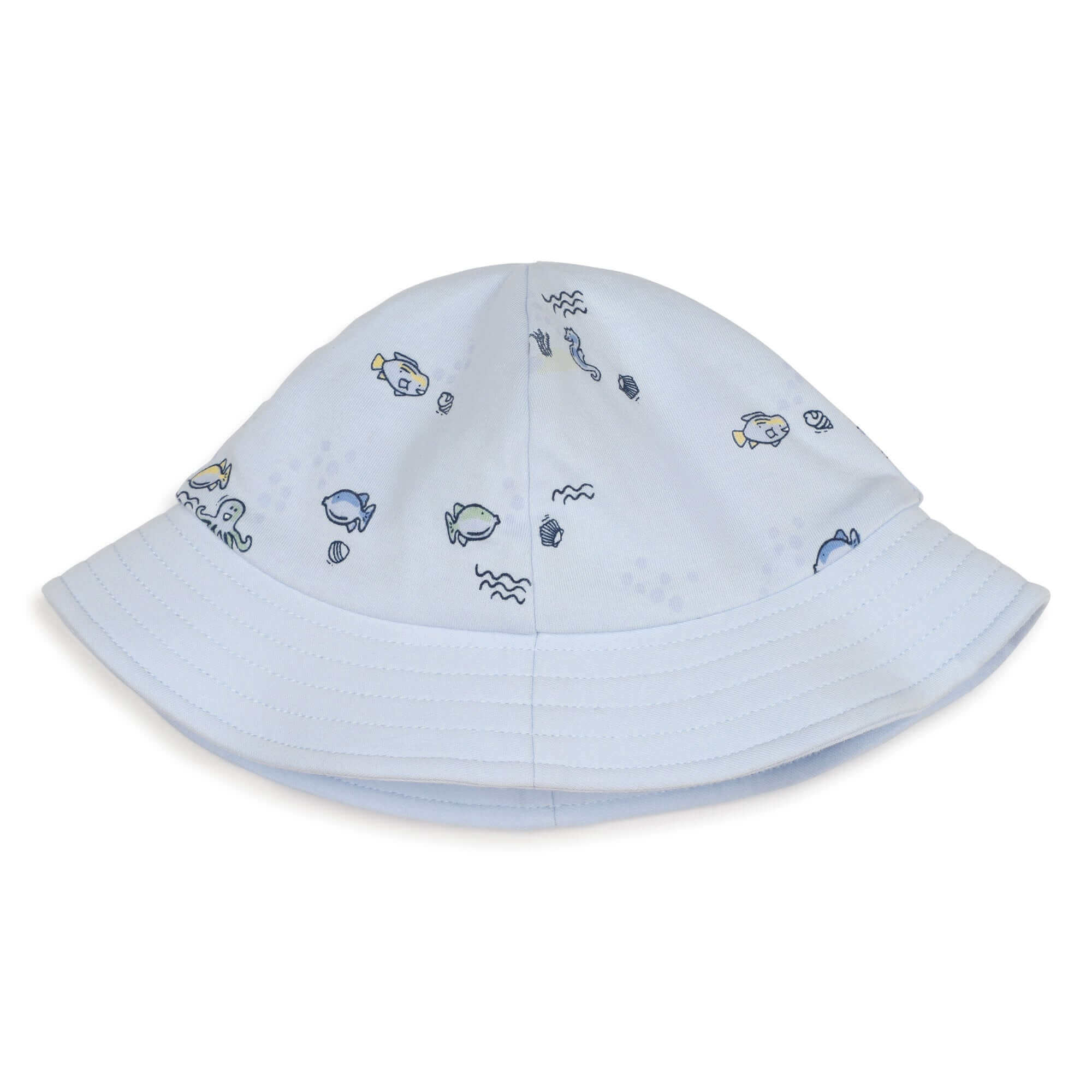 Kenzo Kids Baby Boys Blue Sea Life Shorts & Hat Set Kenzo Kids Baby Boys Blue Sea Life Shorts & Hat Set