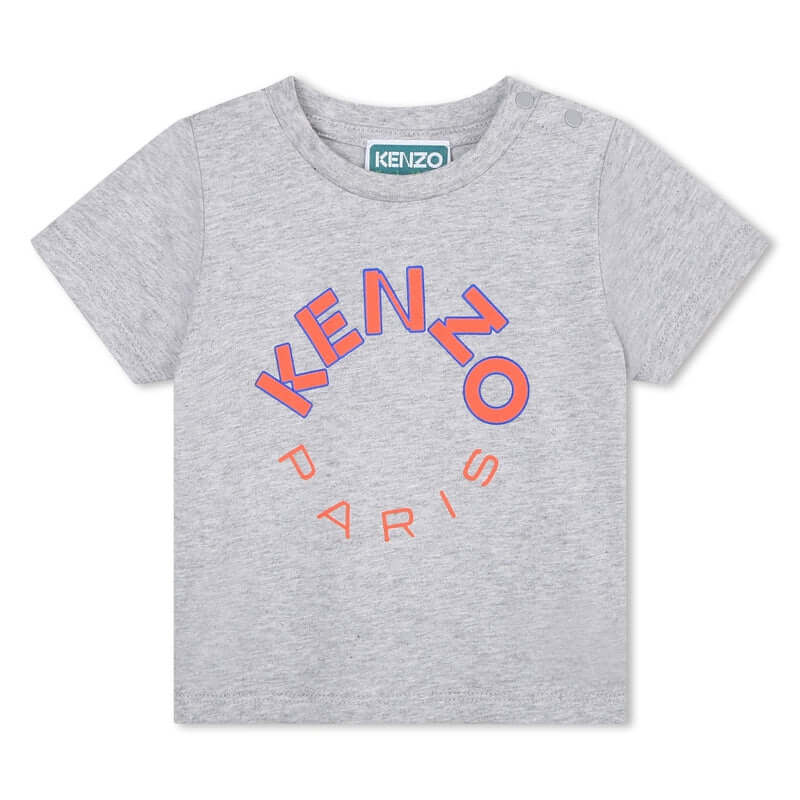 Kenzo Kids Baby Boys Grey 'IKEBANA' Short Sleeve T-Shirt Kenzo Kids Baby Boys Grey 'IKEBANA' Short Sleeve T-Shirt