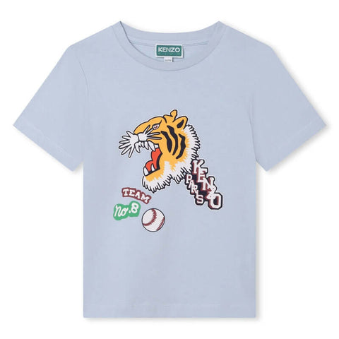 Kenzo Kids Boys Blue 'KENZO CLUB D1' Short Sleeve T-Shirt Kenzo Kids Boys Blue 'KENZO CLUB D1' Short Sleeve T-Shirt