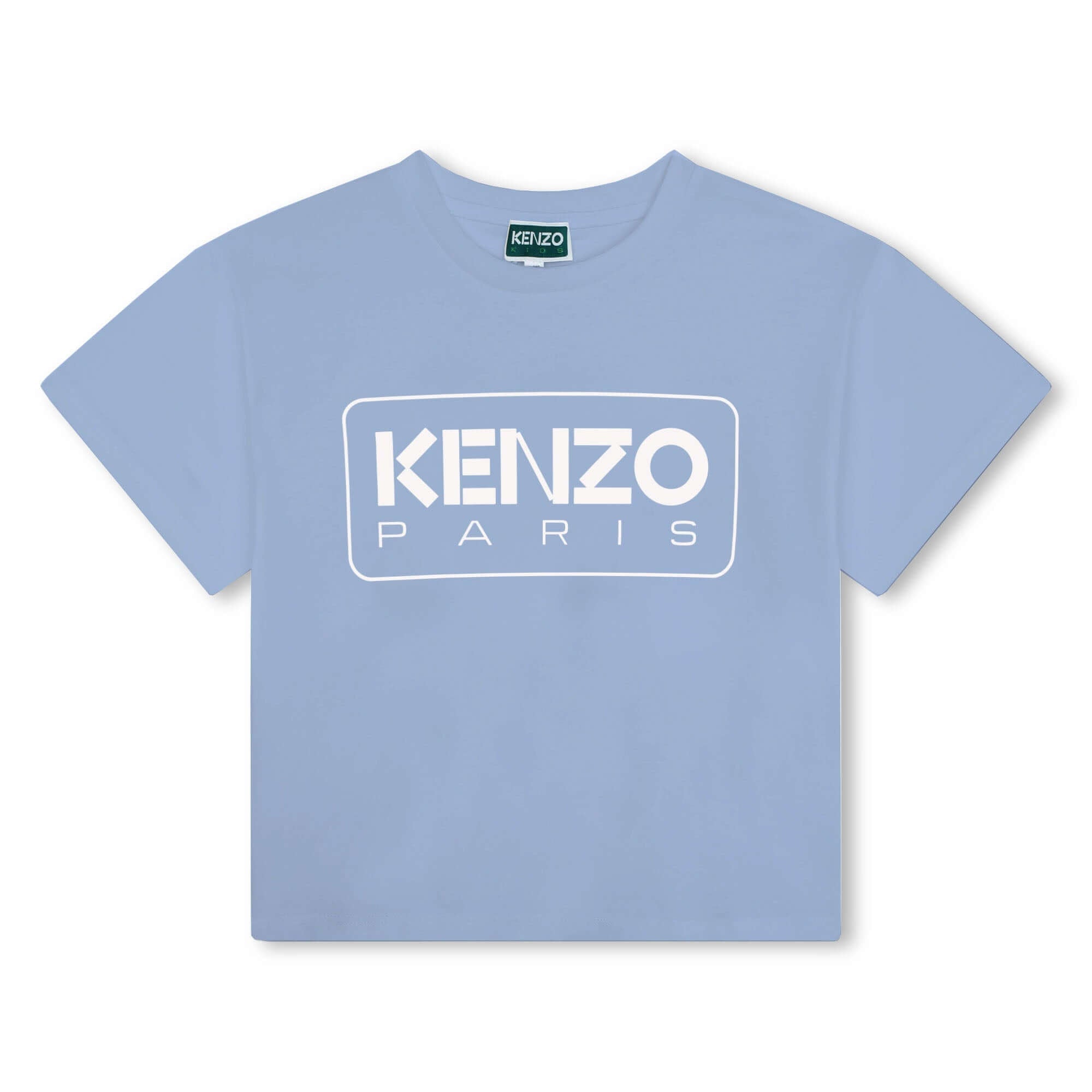 Kenzo Kids Boys Blue Kenzo Paris Logo T-Shirt Kenzo Kids Boys Blue Kenzo Paris Logo T-Shirt