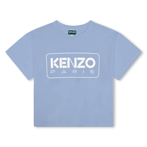 Kenzo Kids Boys Blue Kenzo Paris Logo T-Shirt Kenzo Kids Boys Blue Kenzo Paris Logo T-Shirt