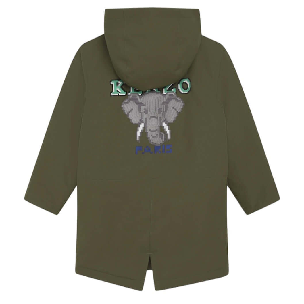 Kenzo Kids Boys Jungle Game Khaki Parka Kenzo Kids Boys Jungle Game Khaki Parka