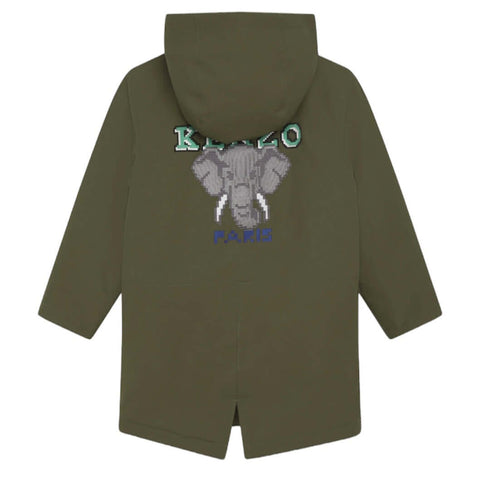 Kenzo Kids Boys Jungle Game Khaki Parka Kenzo Kids Boys Jungle Game Khaki Parka