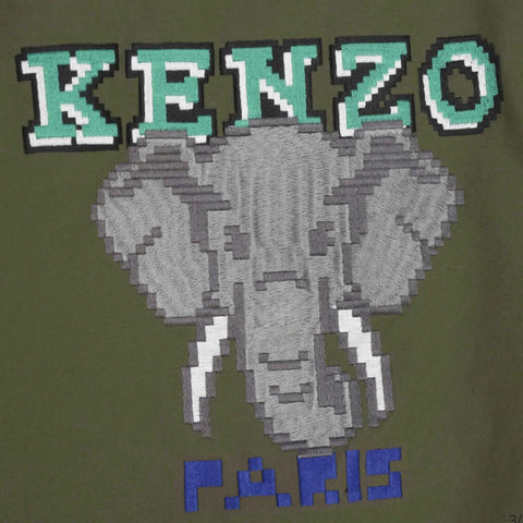 Kenzo Kids Boys Jungle Game Khaki Parka Kenzo Kids Boys Jungle Game Khaki Parka