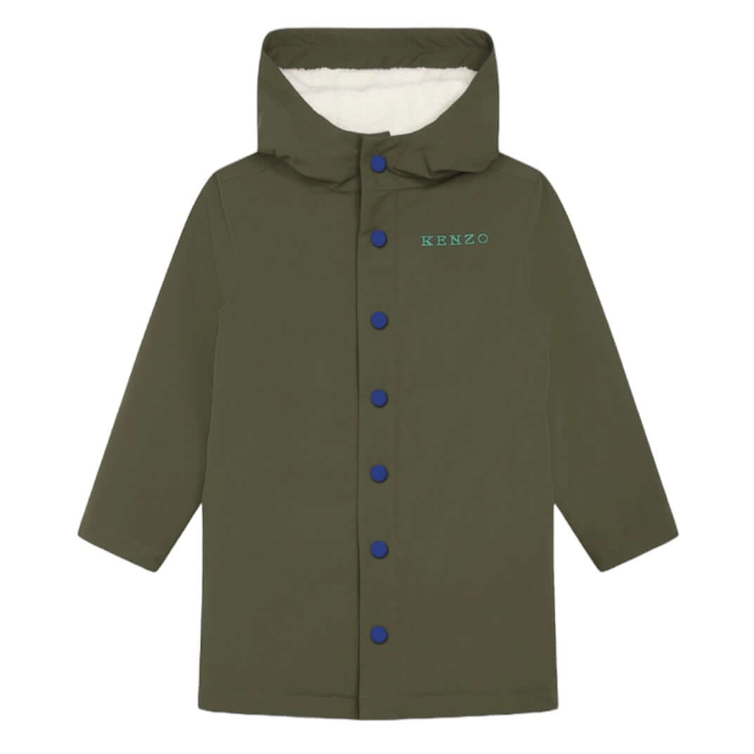 Kenzo Kids Boys Jungle Game Khaki Parka Kenzo Kids Boys Jungle Game Khaki Parka