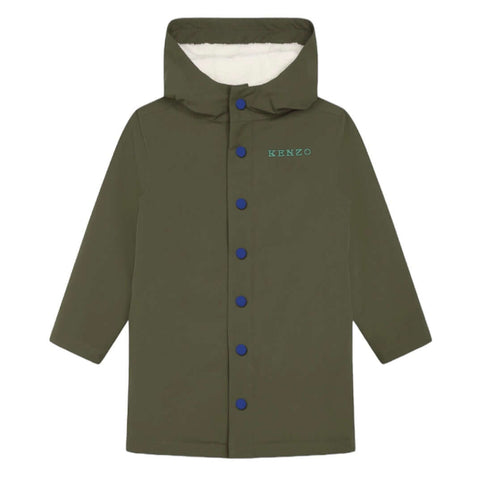 Kenzo Kids Boys Jungle Game Khaki Parka Kenzo Kids Boys Jungle Game Khaki Parka
