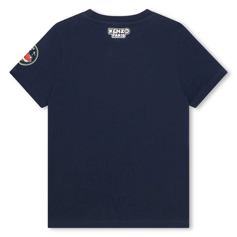 Kenzo Kids Boys Navy Flag Patch T-Shirt Kenzo Kids Boys Navy Flag Patch T-Shirt