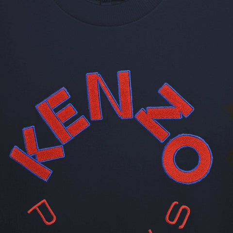 Kenzo Kids Boys Navy Kenzo Paris Logo Sweatshirt Kenzo Kids Boys Navy Kenzo Paris Logo Sweatshirt