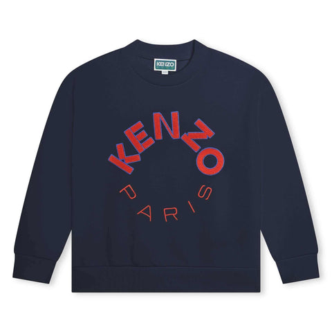 Kenzo Kids Boys Navy Kenzo Paris Logo Sweatshirt Kenzo Kids Boys Navy Kenzo Paris Logo Sweatshirt