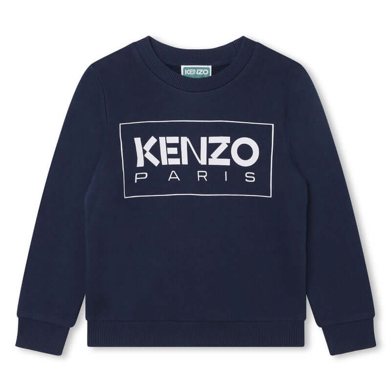 Kenzo Kids Boys Navy Logo Sweatshirt Kenzo Kids Boys Navy Logo Sweatshirt