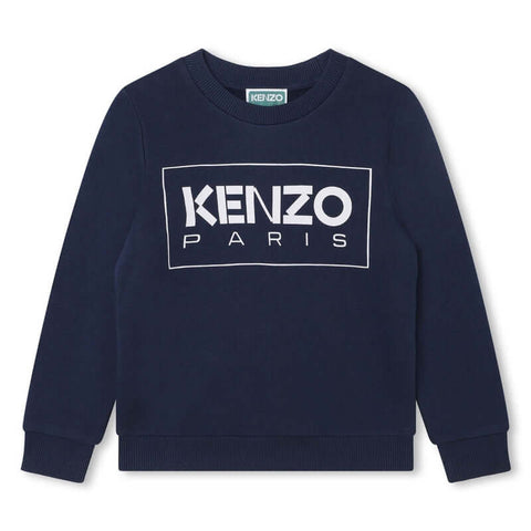 Kenzo Kids Boys Navy Logo Sweatshirt Kenzo Kids Boys Navy Logo Sweatshirt