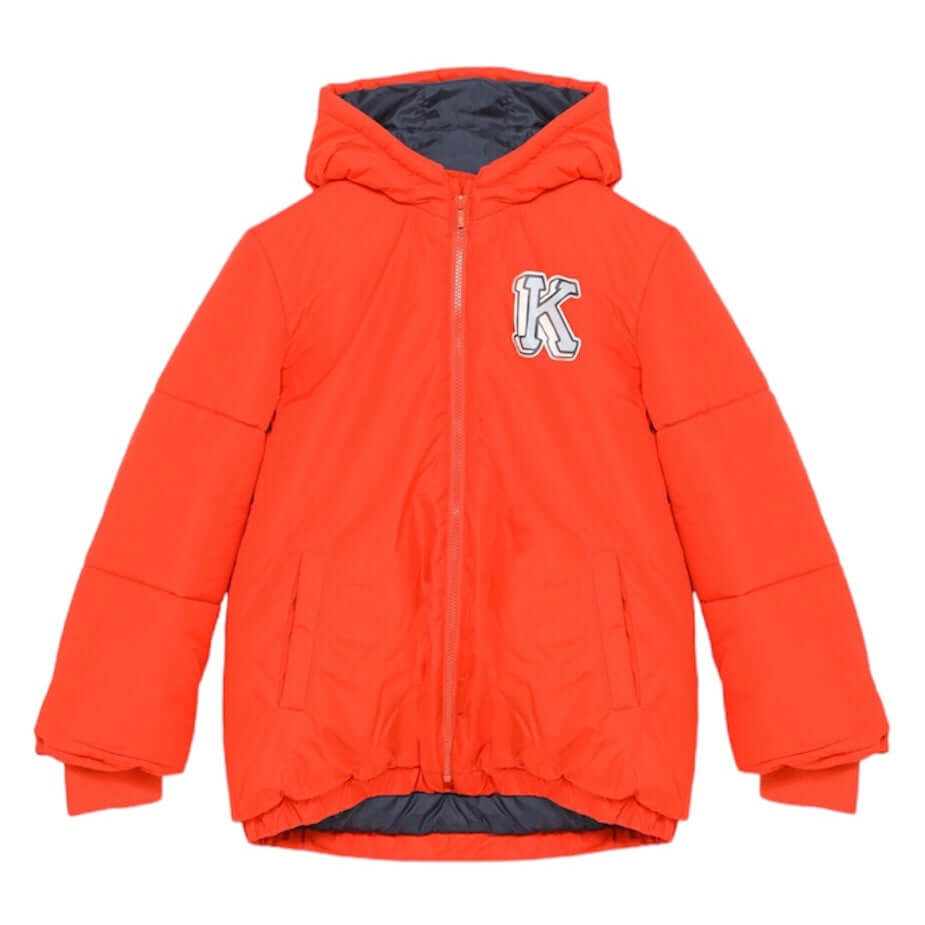 Kenzo Kids Boys Orange Puffer Coat Kenzo Kids Boys Orange Puffer Coat