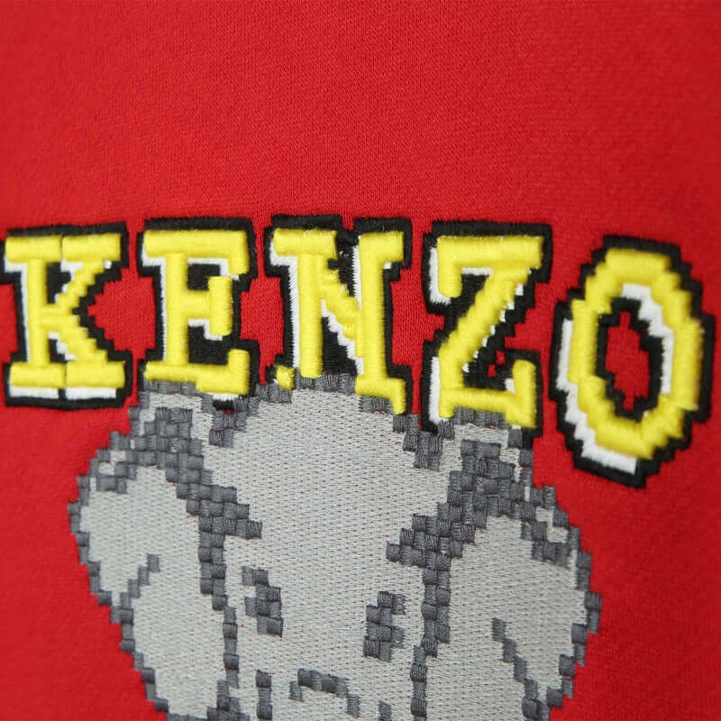 Kenzo Kids Boys Red 'JUNGLE GAME' Elephant Sweatshirt Kenzo Kids Boys Red 'JUNGLE GAME' Elephant Sweatshirt