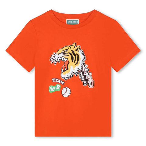Kenzo Kids Boys Red 'KENZO CLUB D1' Short Sleeve T-Shirt Kenzo Kids Boys Red 'KENZO CLUB D1' Short Sleeve T-Shirt