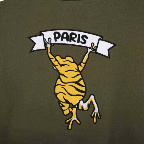 Kenzo Kids Boys 'TOKYO PARIS' Khaki Hoodie Kenzo Kids Boys 'TOKYO PARIS' Khaki Hoodie