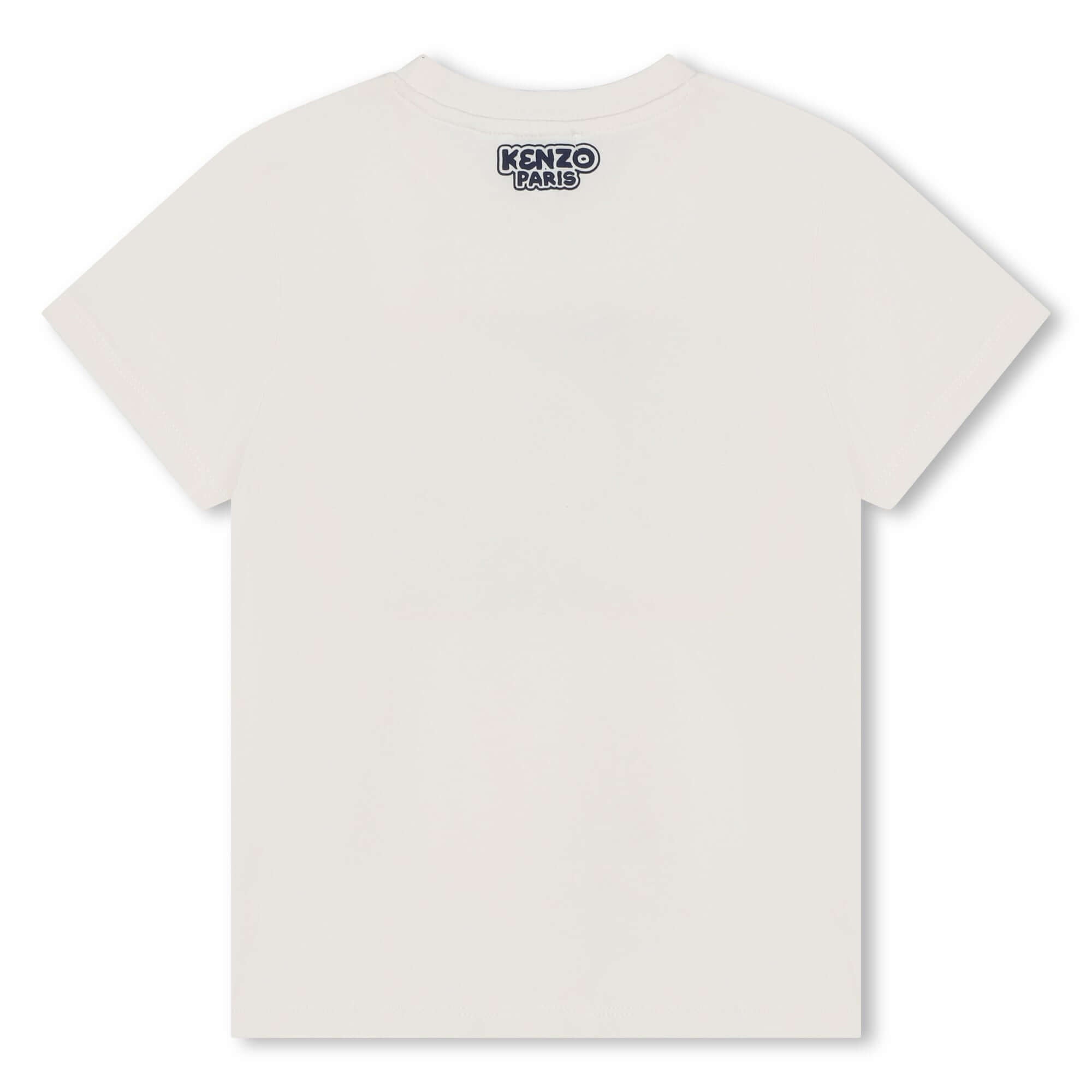 Kenzo Kids Boys White Kenzo Paris Star T-Shirt Kenzo Kids Boys White Kenzo Paris Star T-Shirt