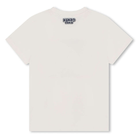 Kenzo Kids Boys White Kenzo Paris Star T-Shirt Kenzo Kids Boys White Kenzo Paris Star T-Shirt