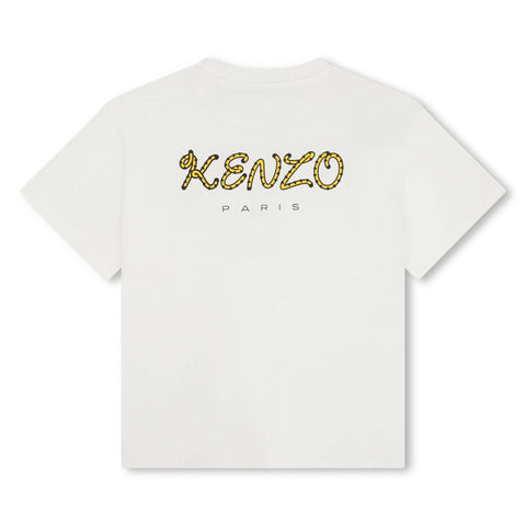 Kenzo Kids Boys White Kotora T-Shirt Kenzo Kids Boys White Kotora T-Shirt
