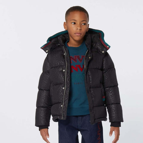 LANVIN Boys Organic Teal Logo Sweatshirt LANVIN Boys Organic Teal Logo Sweatshirt