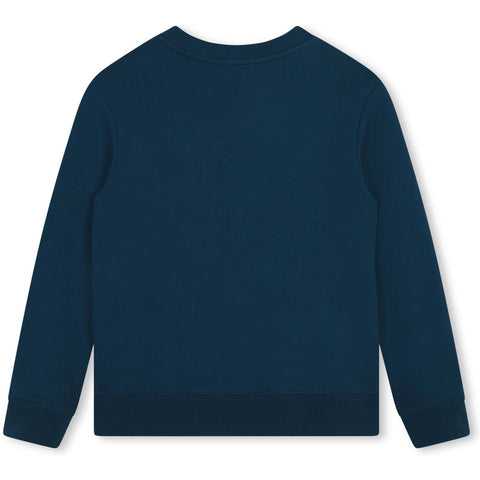 LANVIN Boys Organic Teal Logo Sweatshirt LANVIN Boys Organic Teal Logo Sweatshirt