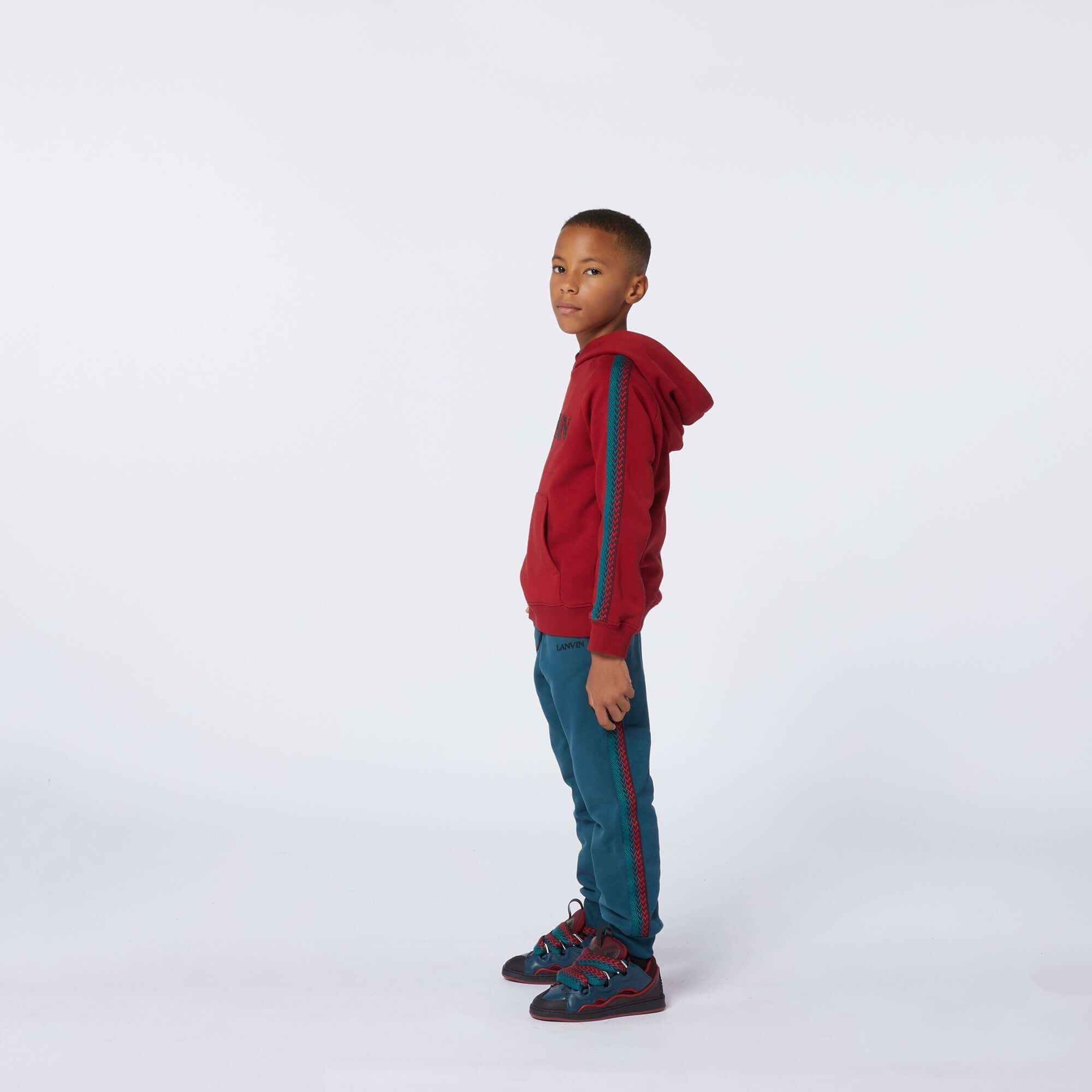 LANVIN Boys Teal Curb Joggers LANVIN Boys Teal Curb Joggers