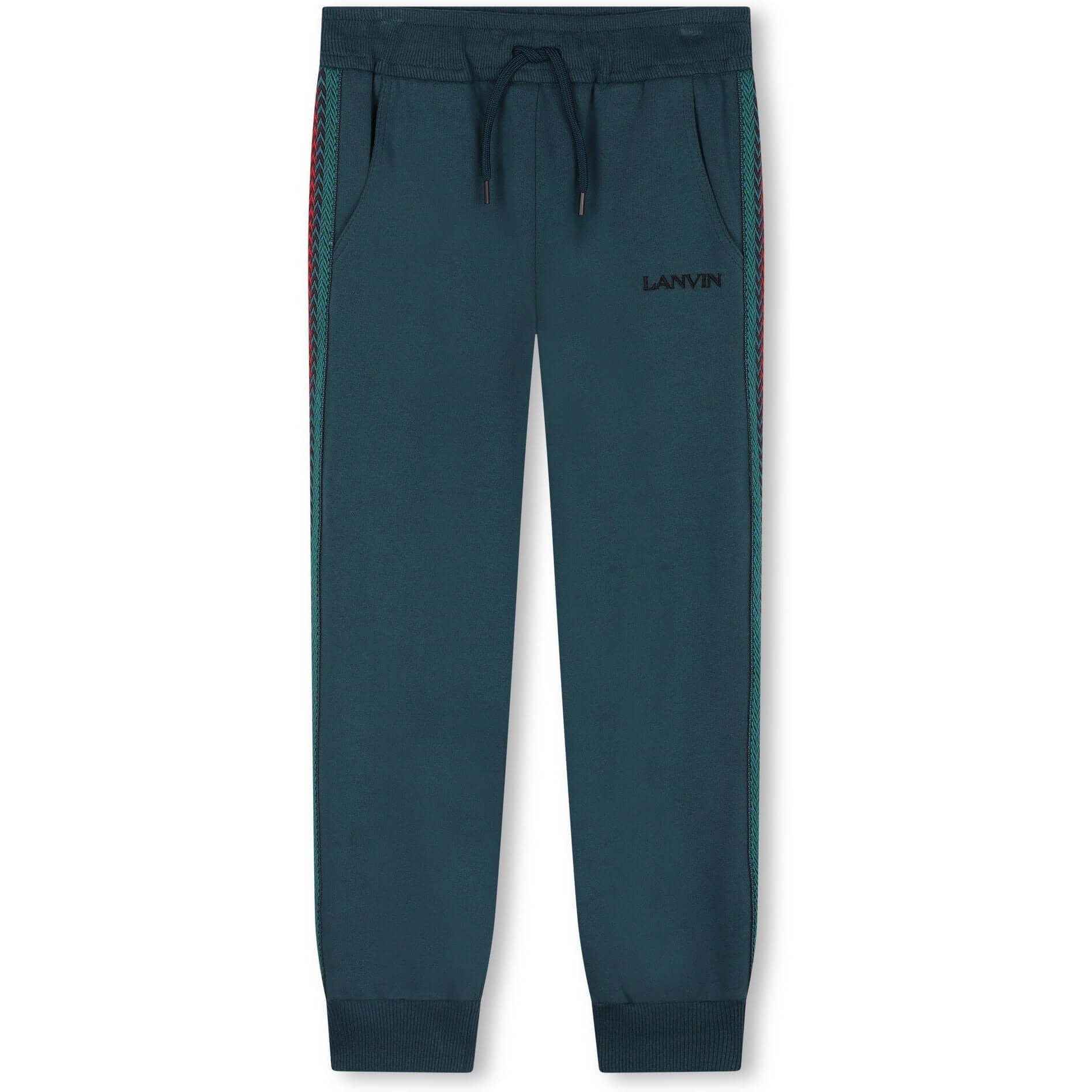 LANVIN Boys Teal Curb Joggers LANVIN Boys Teal Curb Joggers