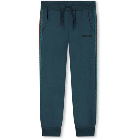 LANVIN Boys Teal Curb Joggers LANVIN Boys Teal Curb Joggers