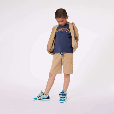 Lanvin Boys Beige Curb Zip Up Hoodie Lanvin Boys Beige Curb Zip Up Hoodie