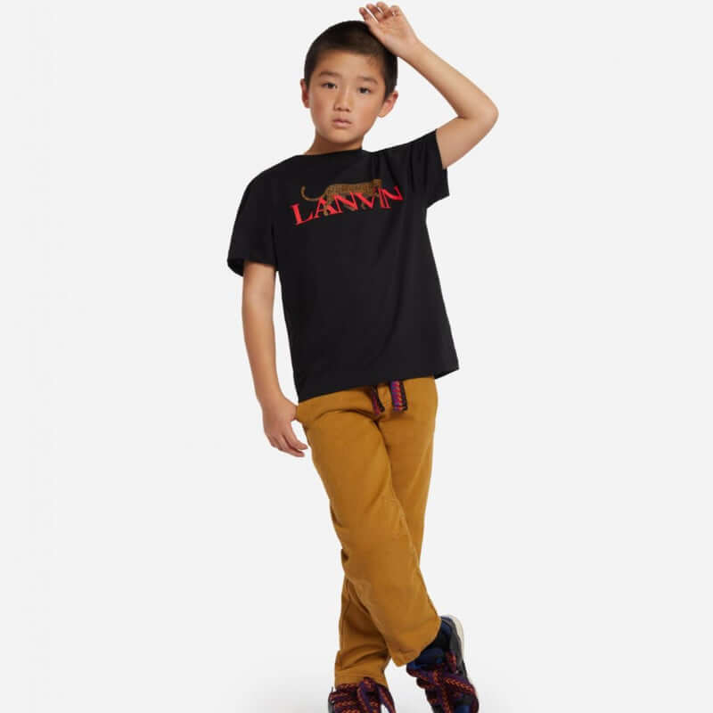 Lanvin Boys Black Hobo Cat T-Shirt Lanvin Boys Black Hobo Cat T-Shirt