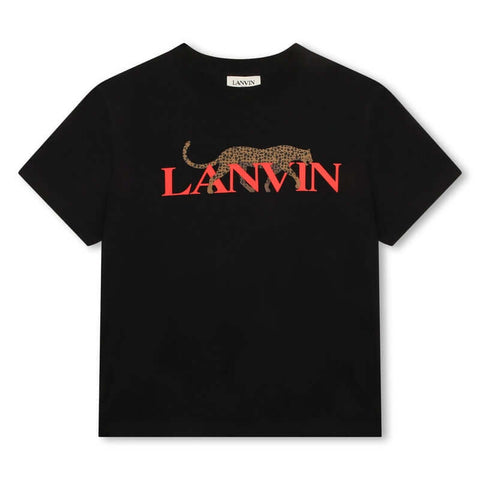 Lanvin Boys Black Hobo Cat T-Shirt Lanvin Boys Black Hobo Cat T-Shirt