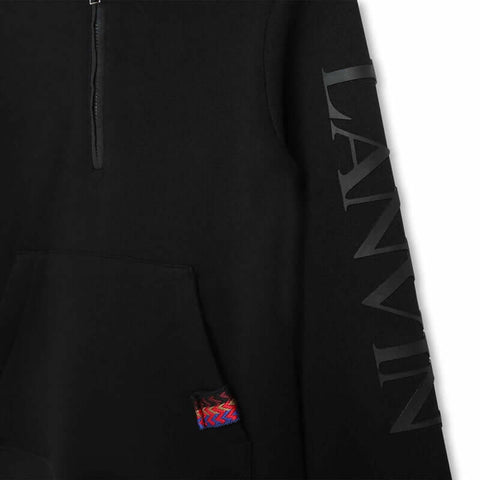 Lanvin Boys Black Hooded Sweatshirt Lanvin Boys Black Hooded Sweatshirt
