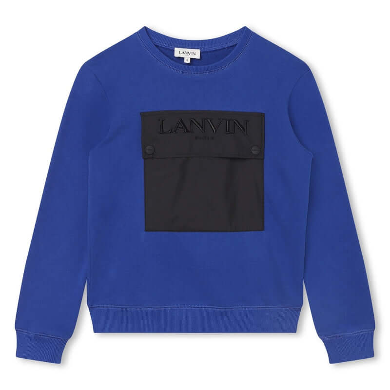 Lanvin Boys Blue Cotton Sweatshirt a Lanvin Boys Blue Cotton Sweatshirt a