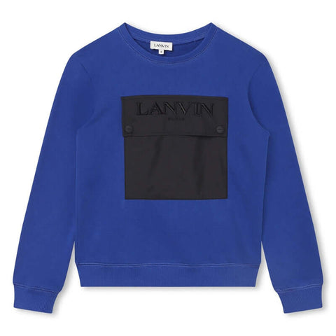 Lanvin Boys Blue Cotton Sweatshirt a Lanvin Boys Blue Cotton Sweatshirt a