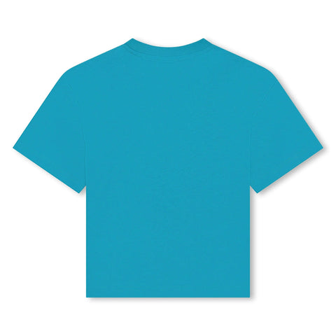 Lanvin Boys Cotton Turquoise Logo T-Shirt Lanvin Boys Cotton Turquoise Logo T-Shirt