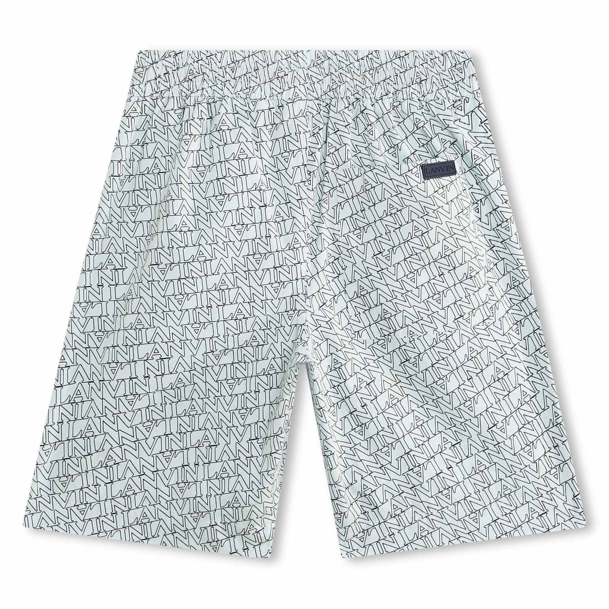 Lanvin Boys Logo Pattern Shorts Lanvin Boys Logo Pattern Shorts